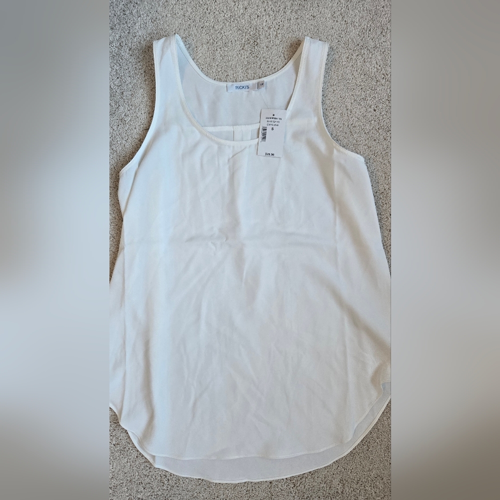 Ricki's White Chiffon Sleeveless Top